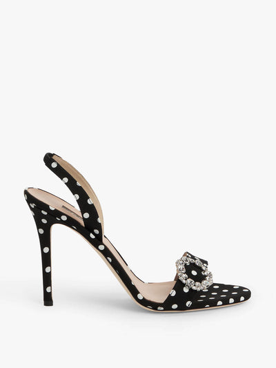 SJP by Sarah Jessica Parker Slingback sandals in Noir Polka at Collagerie