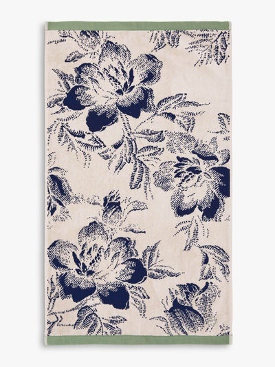 Ted Baker Navy floral bath sheet at Collagerie