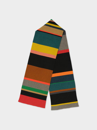 Jo Gordon Large uneven stripe scarf in multicolour at Collagerie