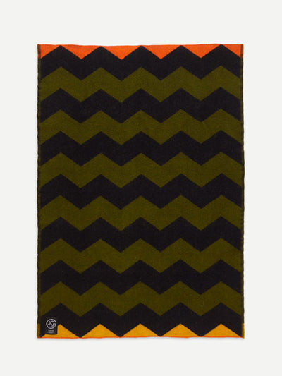 Jo Gordon Zigzag blanket in green at Collagerie