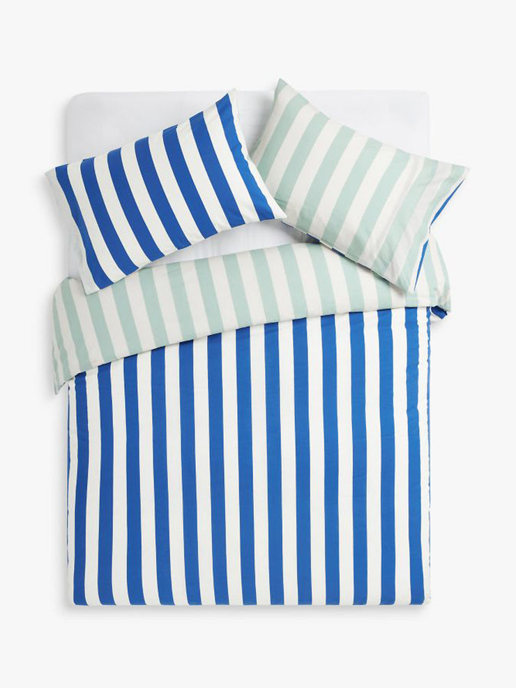 Block stripe duvet cover set