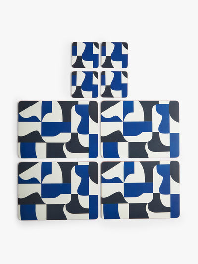 John Lewis & Partners Monochrome cork-backed placemats and coasters (set of 4) at Collagerie