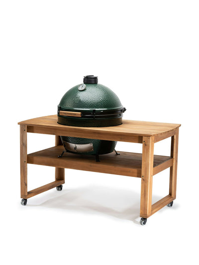 Big Green Egg Extra large barbecue and table bundle with conveggtor and cover at Collagerie