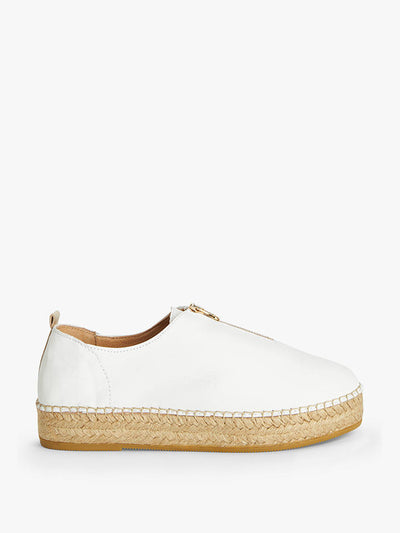 John Lewis & Partners Koko leather flatform espadrilles at Collagerie