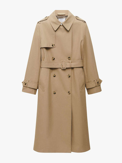 Mango Eiffel double breasted cotton blend trench coat at Collagerie