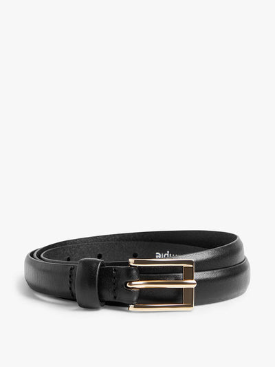 John Lewis & Partners Square buckle narrow leather belt at Collagerie