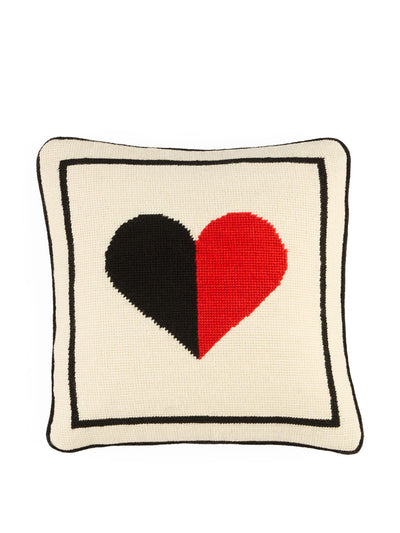 Jonathan Adler Hearts needlepoint cushion at Collagerie