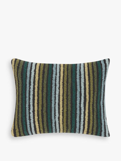 John Lewis & Partners Black fiesta stripe cushion at Collagerie