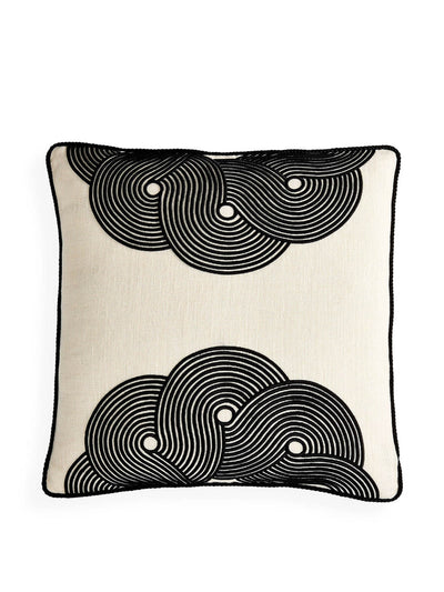 Jonathan Adler Pompidou b&w half circles cushion at Collagerie