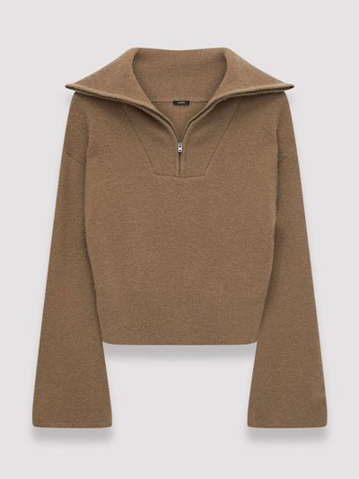 Joseph Brushed cashmere half zip jumper at Collagerie