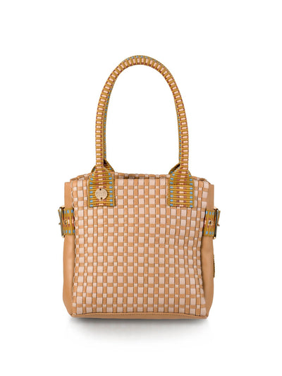 STELAR Caramel Kaba mini tote bag at Collagerie