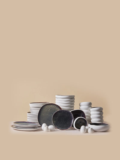Karaka Reactive glazed dinner set (59-piece) at Collagerie