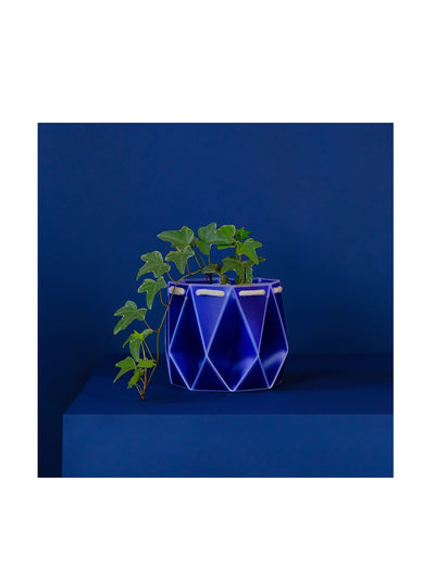 Kew Self-watering POTR Origami Pot in Blue at Collagerie