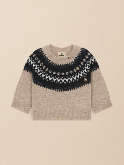 Khaite x bonpoint Sweater in mottled beige at Collagerie