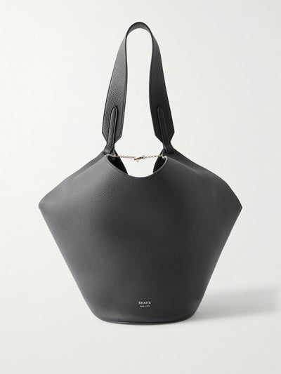 Khaite Lotus small textured-leather tote at Collagerie