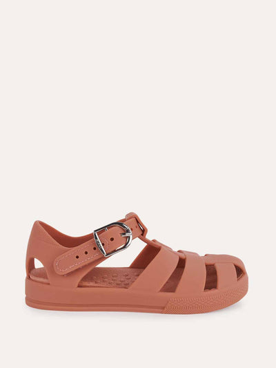 KIDLY Terracotta jelly sandals at Collagerie