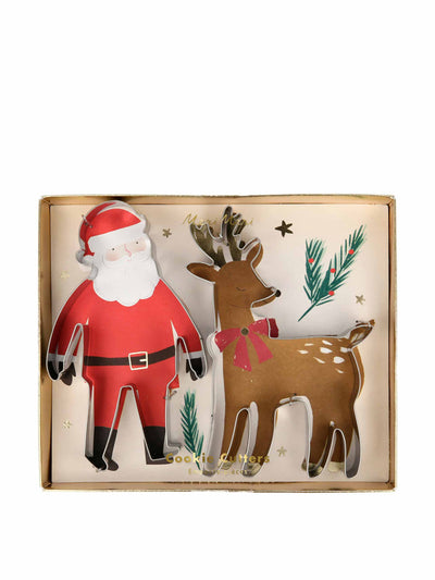 Meri Meri Santa & reindeer festive cookie cutters at Collagerie