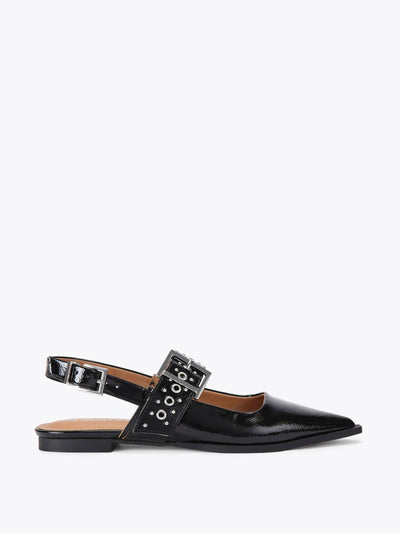 Kurt Geiger Nova flats in black at Collagerie