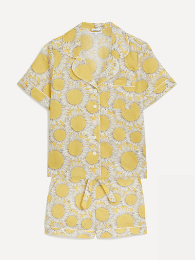 Liberty Hello sunshine cotton short-sleeve pyjama set at Collagerie