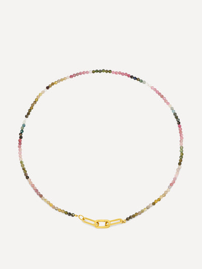 Rachel Jackson Gold-plated watermelon gemstone necklace at Collagerie