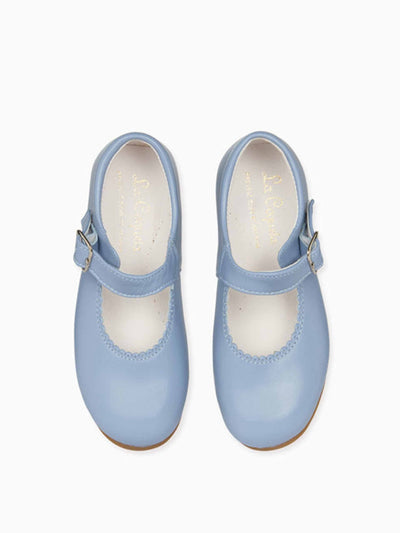 La Coqueta Kids Dusty blue leather toddler Mary Jane shoes at Collagerie