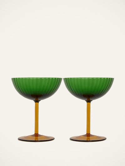 La DoubleJ Champagne coupes (set of 2) at Collagerie