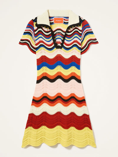 La DoubleJ Chevron mini dress at Collagerie