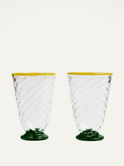 La DoubleJ Quilted glasses (set of 2) at Collagerie