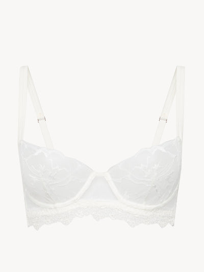 La Perla Balconette bra in off white with leavers lace at Collagerie