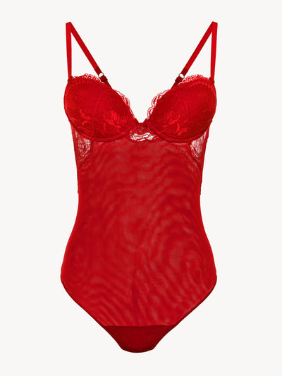La Perla Red lace bodysuit at Collagerie