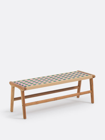 La Redoute Interieurs Bianca teak and resin bench at Collagerie