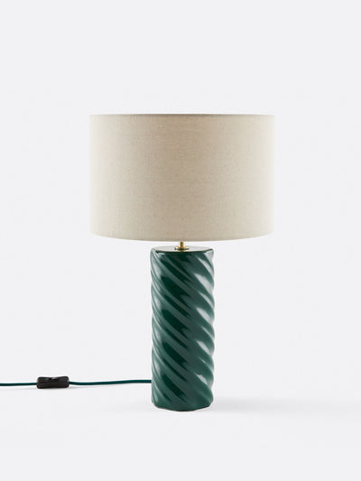 La Redoute Interieurs Dehen ceramic and linen table lamp at Collagerie
