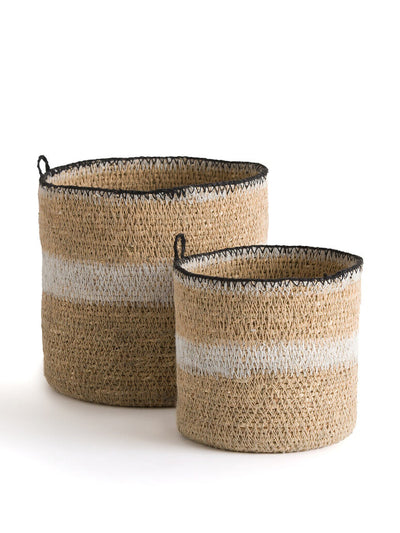 La Redoute Interieurs Saski woven straw wall baskets (set of 2) at Collagerie