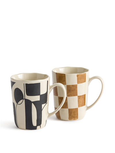 La Redoute Interieurs Vinta stoneware mugs (set of 2) at Collagerie