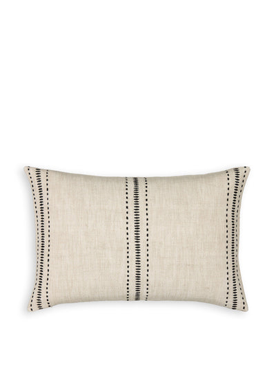 La Redoute White and black embroidered cushion cover at Collagerie