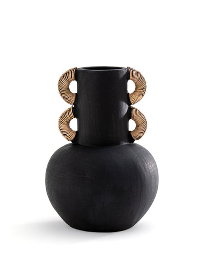 La Redoute Interieurs Ceramic & rattan vase at Collagerie