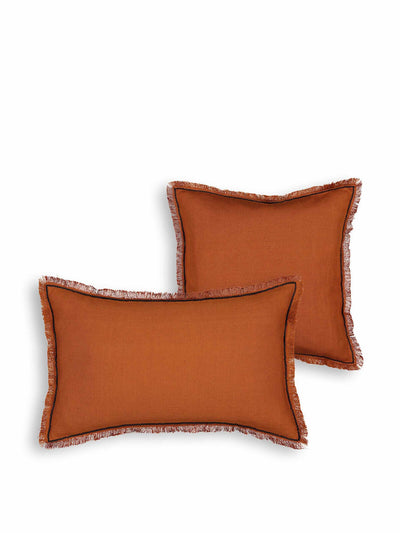 La Redoute Interieurs Linen-cotton cushion cover in Sienna at Collagerie