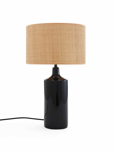 La Redoute Ceramic and raffia table lamp at Collagerie