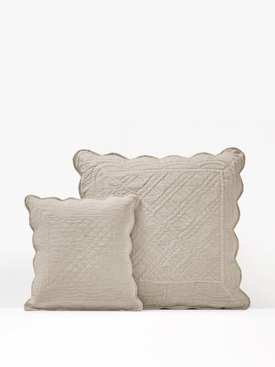 La Redoute Interieurs Scenario quilted 100% cotton cushion cover at Collagerie