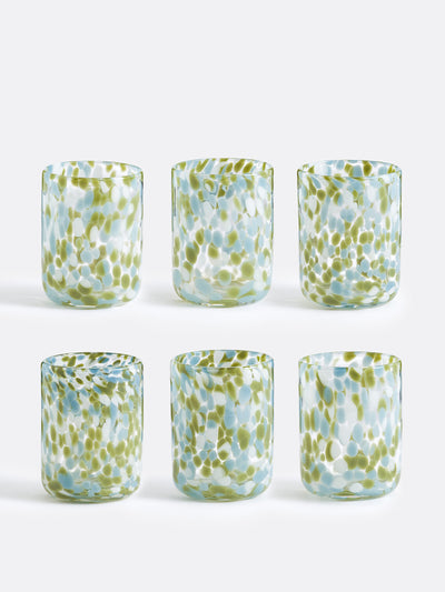 La Redoute Interieurs Dotio speckled glass tumblers (set of 6) at Collagerie