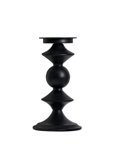 So'Home Black iron pillar candle holder at Collagerie