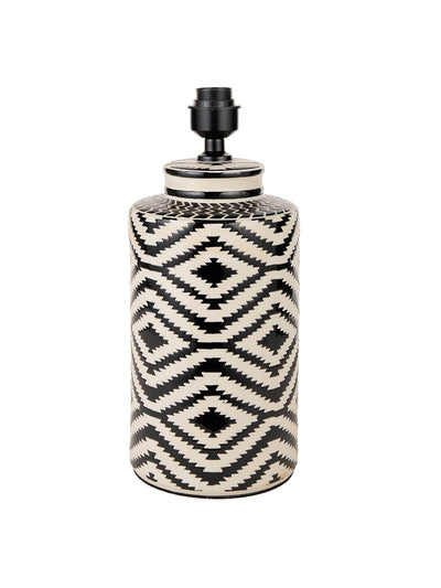 So'Home Tall ikat ceramic table lamp base at Collagerie