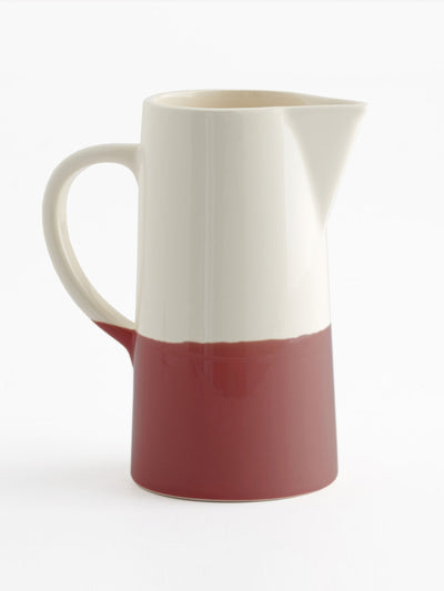 La Redoute Interieurs Red and white ceramic jug at Collagerie