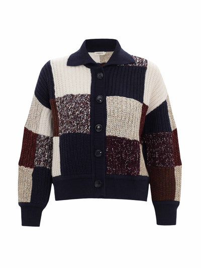 Labeca London Vivienne colour block wool cardigan at Collagerie