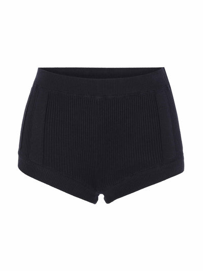 Labeca London Navy mini shorts at Collagerie