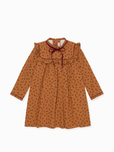 La Coqueta Kids Caramel floral Vela Girl empire dress at Collagerie