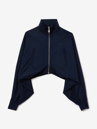 Lacoste Cropped high neck zip-up interlock jacket at Collagerie