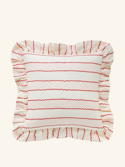 Projektityyny Marionette stripe embroidered cushion at Collagerie