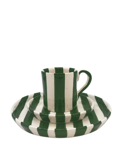 Lamp LDN Striped mug, saucer & plate set at Collagerie