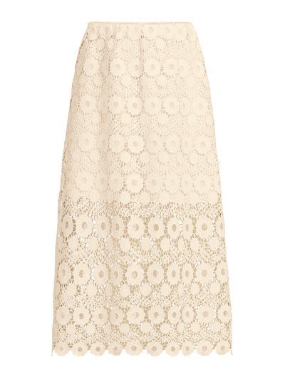 Lands' End Women's lace overlay midi skirt at Collagerie